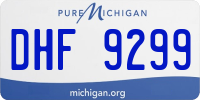 MI license plate DHF9299