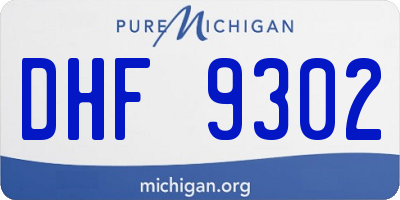 MI license plate DHF9302