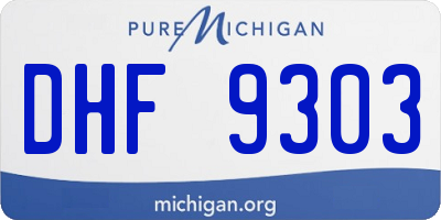 MI license plate DHF9303