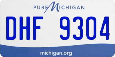 MI license plate DHF9304