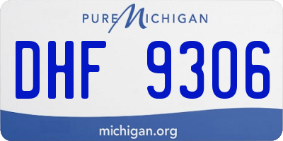 MI license plate DHF9306