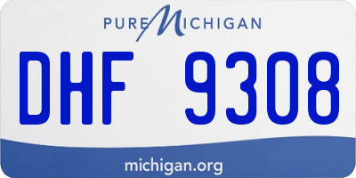 MI license plate DHF9308