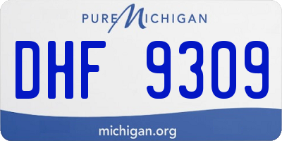 MI license plate DHF9309