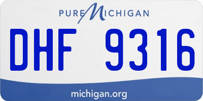 MI license plate DHF9316