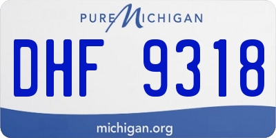 MI license plate DHF9318