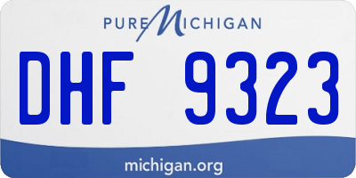 MI license plate DHF9323