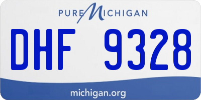 MI license plate DHF9328