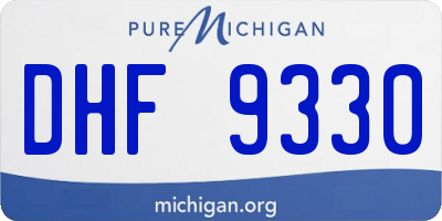 MI license plate DHF9330