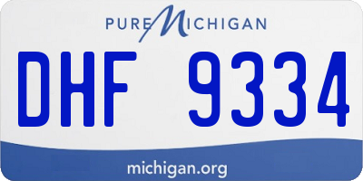 MI license plate DHF9334