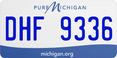 MI license plate DHF9336