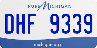 MI license plate DHF9339