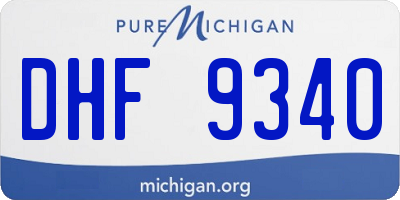 MI license plate DHF9340