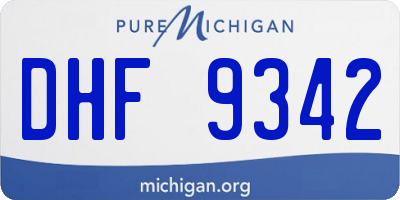 MI license plate DHF9342