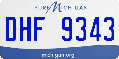 MI license plate DHF9343