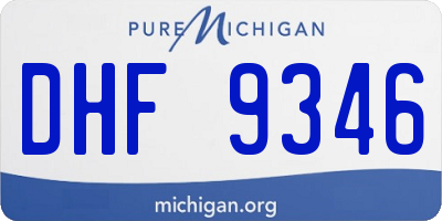 MI license plate DHF9346