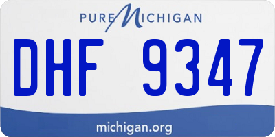 MI license plate DHF9347