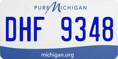 MI license plate DHF9348