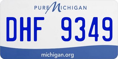 MI license plate DHF9349