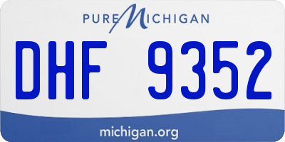 MI license plate DHF9352