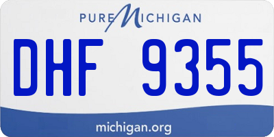 MI license plate DHF9355
