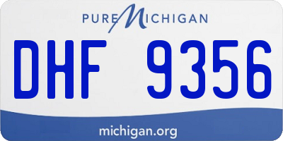 MI license plate DHF9356