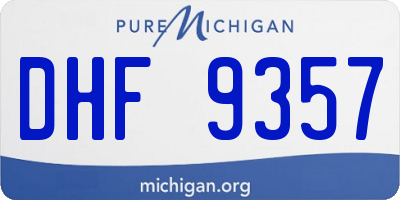 MI license plate DHF9357