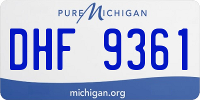 MI license plate DHF9361