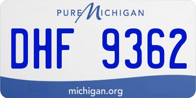 MI license plate DHF9362