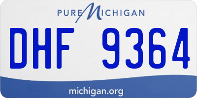 MI license plate DHF9364