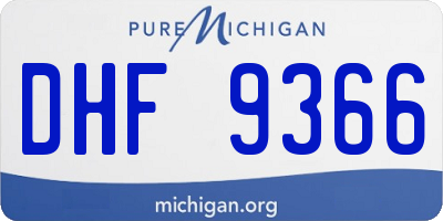 MI license plate DHF9366
