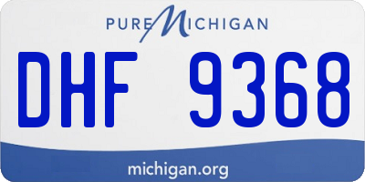 MI license plate DHF9368