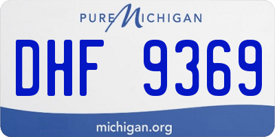 MI license plate DHF9369