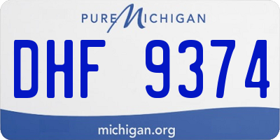 MI license plate DHF9374
