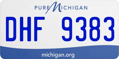 MI license plate DHF9383