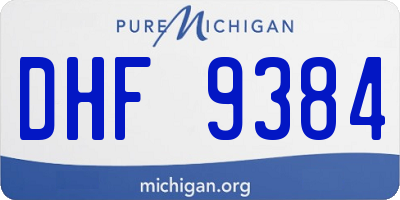 MI license plate DHF9384