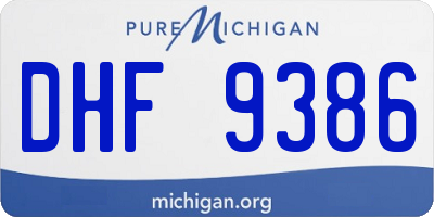 MI license plate DHF9386