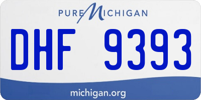 MI license plate DHF9393