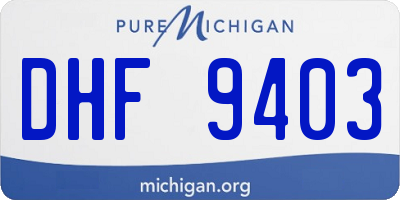 MI license plate DHF9403