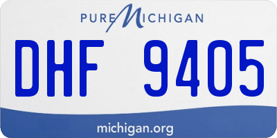MI license plate DHF9405