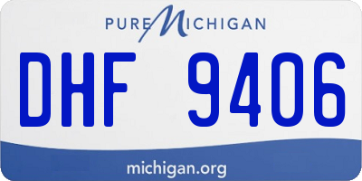 MI license plate DHF9406