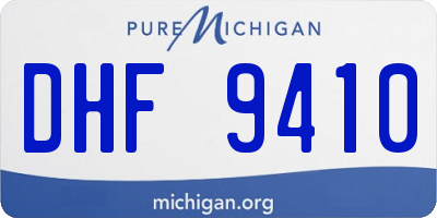 MI license plate DHF9410