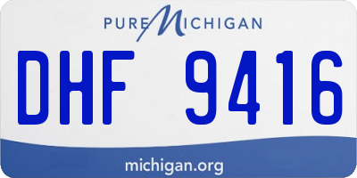MI license plate DHF9416