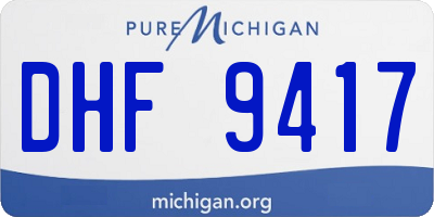 MI license plate DHF9417