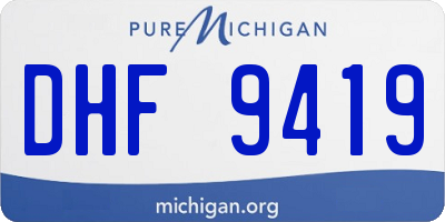 MI license plate DHF9419