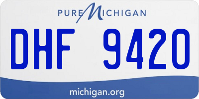 MI license plate DHF9420