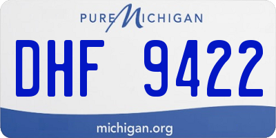 MI license plate DHF9422