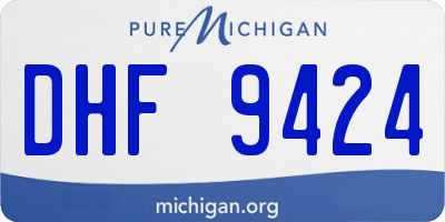 MI license plate DHF9424