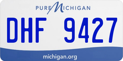 MI license plate DHF9427