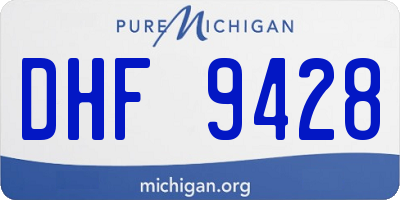 MI license plate DHF9428