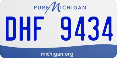 MI license plate DHF9434